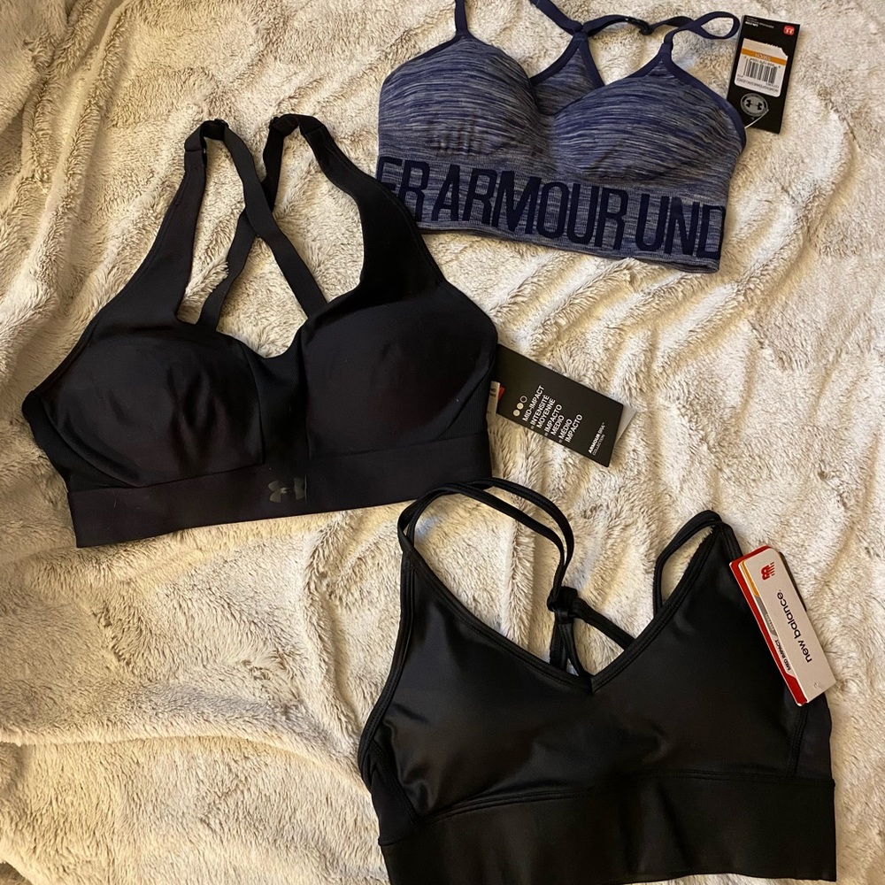 New Balance / Under Armor Sports Bras (3)
